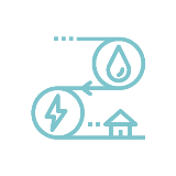 Teal hydro energy icon