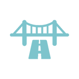 Teal bridge icon