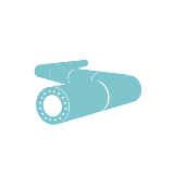 Teal pipeline icon